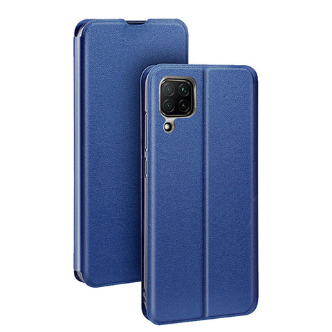 Funda de Cuero Cartera con Soporte Carcasa T07 para Huawei Nova 7i Azul