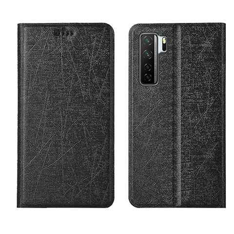 Funda de Cuero Cartera con Soporte Carcasa T07 para Huawei P40 Lite 5G Negro