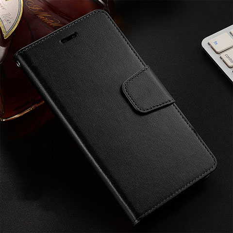 Funda de Cuero Cartera con Soporte Carcasa T07 para Oppo R17 Neo Negro