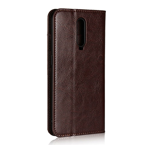 Funda de Cuero Cartera con Soporte Carcasa T07 para Oppo R17 Pro Marron