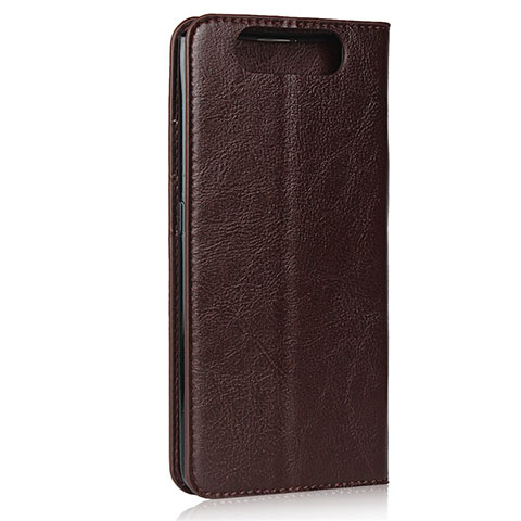 Funda de Cuero Cartera con Soporte Carcasa T07 para Samsung Galaxy A90 4G Marron