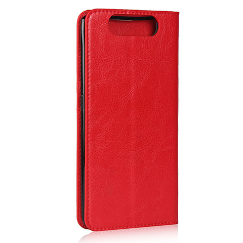 Funda de Cuero Cartera con Soporte Carcasa T07 para Samsung Galaxy A90 4G Rojo