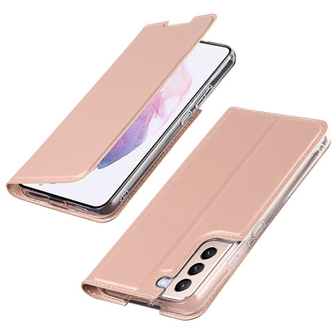 Funda de Cuero Cartera con Soporte Carcasa T07D para Samsung Galaxy S23 Plus 5G Oro Rosa