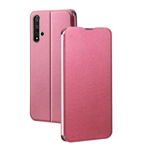 Funda de Cuero Cartera con Soporte Carcasa T08 para Huawei Honor 20S Rosa