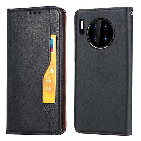 Funda de Cuero Cartera con Soporte Carcasa T08 para Huawei Mate 30E Pro 5G Negro