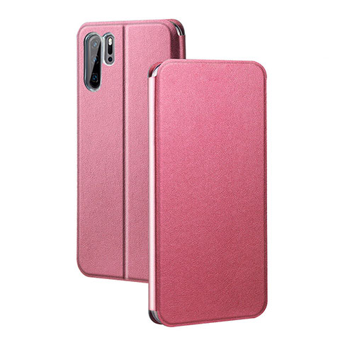 Funda de Cuero Cartera con Soporte Carcasa T08 para Huawei P30 Pro New Edition Rosa