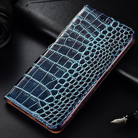 Funda de Cuero Cartera con Soporte Carcasa T08 para OnePlus 7T Pro Azul