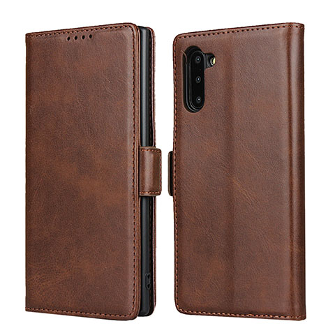 Funda de Cuero Cartera con Soporte Carcasa T08 para Samsung Galaxy Note 10 5G Marron