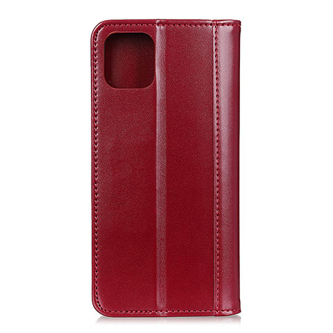 Funda de Cuero Cartera con Soporte Carcasa T08 para Xiaomi Mi 11 5G Rojo