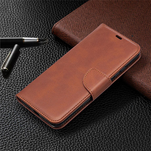 Funda de Cuero Cartera con Soporte Carcasa T08 para Xiaomi Redmi 9AT Marron