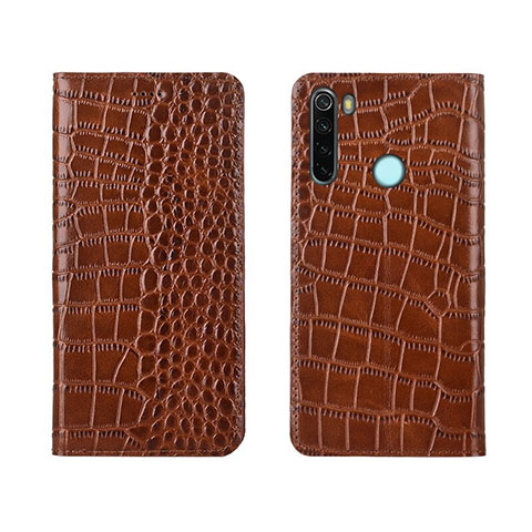 Funda de Cuero Cartera con Soporte Carcasa T08 para Xiaomi Redmi Note 8T Naranja