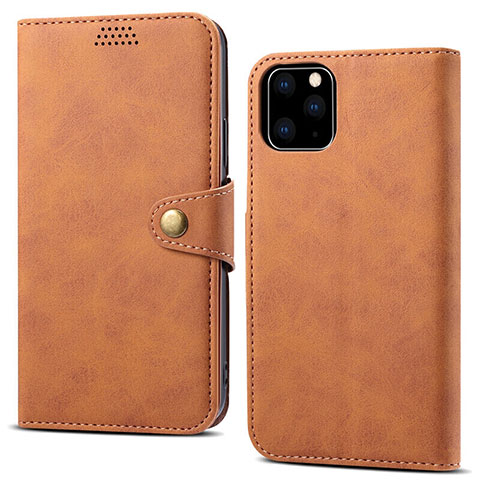 Funda de Cuero Cartera con Soporte Carcasa T09 para Apple iPhone 11 Pro Max Naranja