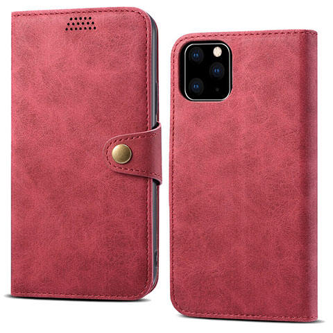 Funda de Cuero Cartera con Soporte Carcasa T09 para Apple iPhone 11 Pro Rojo