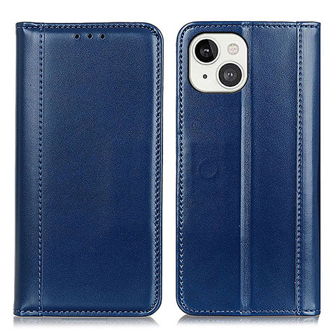 Funda de Cuero Cartera con Soporte Carcasa T09 para Apple iPhone 14 Azul