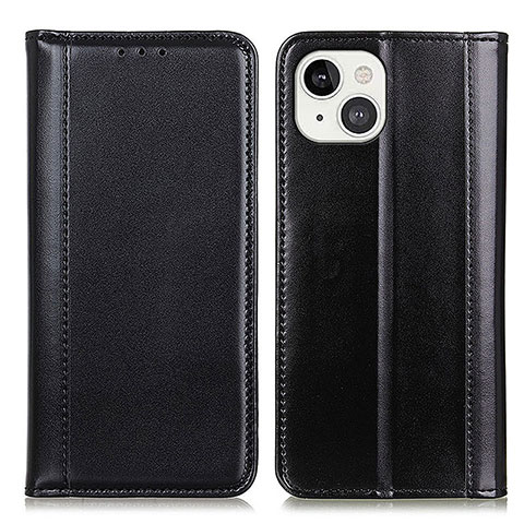 Funda de Cuero Cartera con Soporte Carcasa T09 para Apple iPhone 14 Negro