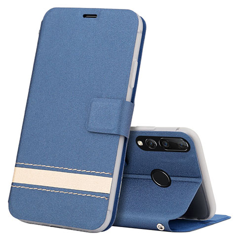 Funda de Cuero Cartera con Soporte Carcasa T09 para Huawei Honor 20E Azul