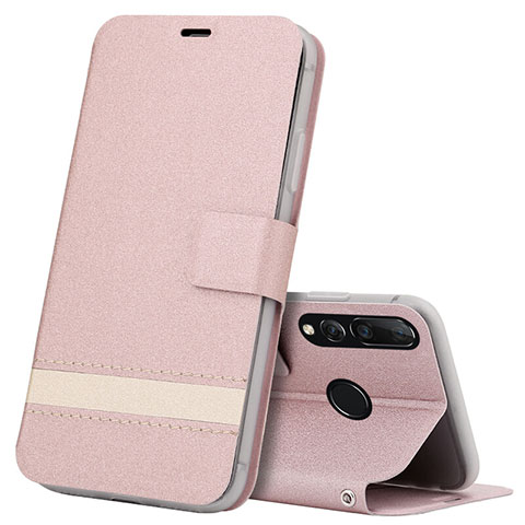 Funda de Cuero Cartera con Soporte Carcasa T09 para Huawei Honor 20E Oro Rosa