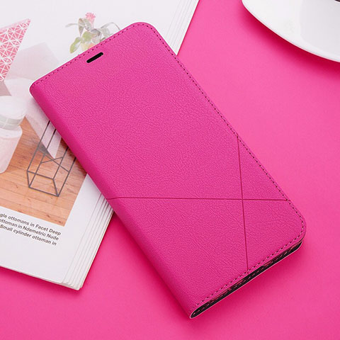 Funda de Cuero Cartera con Soporte Carcasa T09 para Huawei Mate 20 Rosa Roja