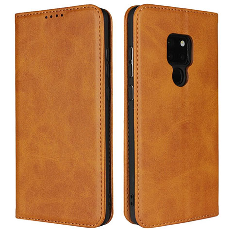 Funda de Cuero Cartera con Soporte Carcasa T09 para Huawei Mate 20 X 5G Naranja