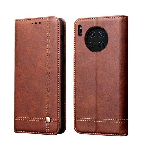 Funda de Cuero Cartera con Soporte Carcasa T09 para Huawei Mate 30 5G Marron