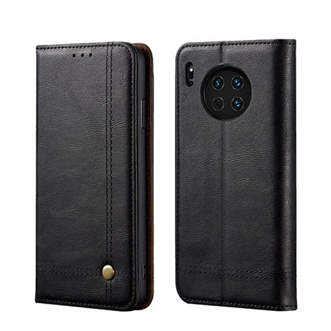 Funda de Cuero Cartera con Soporte Carcasa T09 para Huawei Mate 30 5G Negro