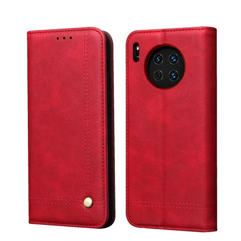 Funda de Cuero Cartera con Soporte Carcasa T09 para Huawei Mate 30 Pro Rojo