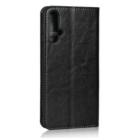 Funda de Cuero Cartera con Soporte Carcasa T09 para Huawei Nova 5 Pro Negro