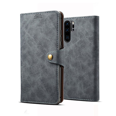 Funda de Cuero Cartera con Soporte Carcasa T09 para Huawei P30 Pro Negro