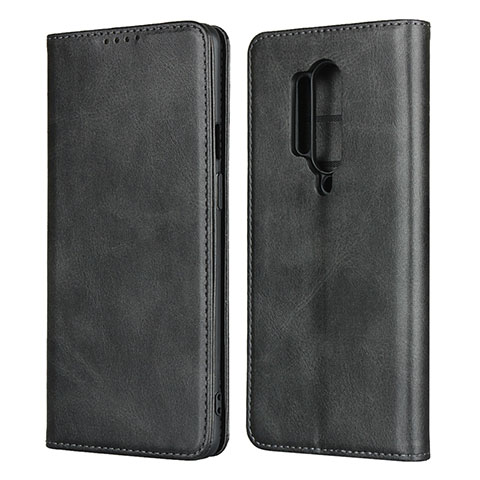 Funda de Cuero Cartera con Soporte Carcasa T09 para OnePlus 8 Pro Negro