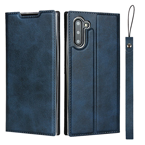 Funda de Cuero Cartera con Soporte Carcasa T09 para Samsung Galaxy Note 10 5G Azul