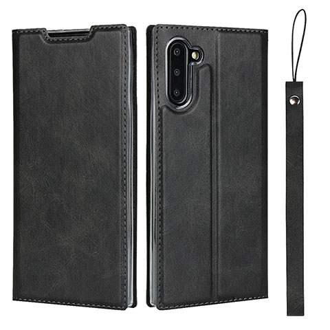 Funda de Cuero Cartera con Soporte Carcasa T09 para Samsung Galaxy Note 10 5G Negro