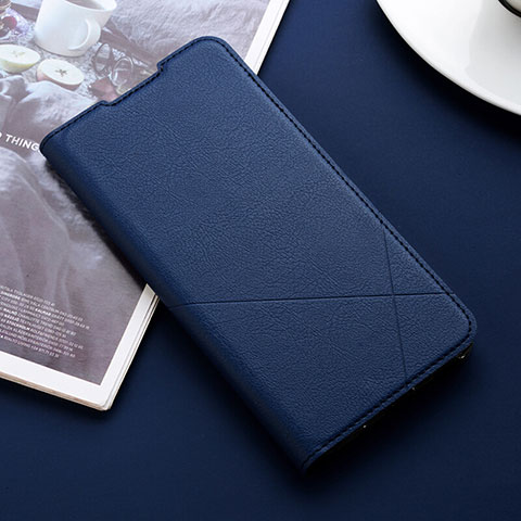 Funda de Cuero Cartera con Soporte Carcasa T09 para Xiaomi Mi A3 Azul