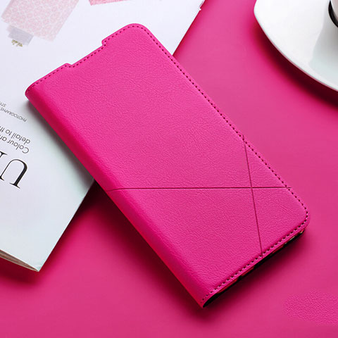 Funda de Cuero Cartera con Soporte Carcasa T09 para Xiaomi Mi A3 Rosa Roja