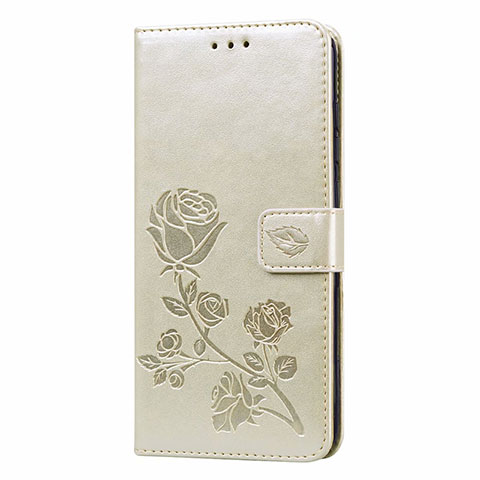 Funda de Cuero Cartera con Soporte Carcasa T09 para Xiaomi Redmi Note 9 Oro