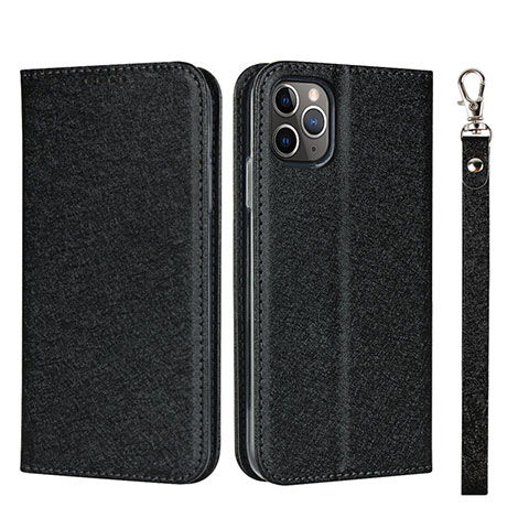 Funda de Cuero Cartera con Soporte Carcasa T10 para Apple iPhone 11 Pro Max Negro