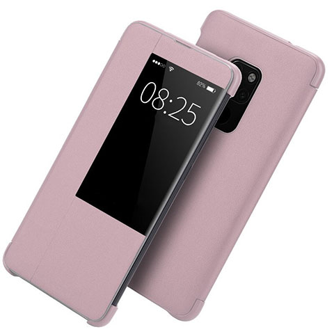 Funda de Cuero Cartera con Soporte Carcasa T10 para Huawei Mate 20 X 5G Oro Rosa