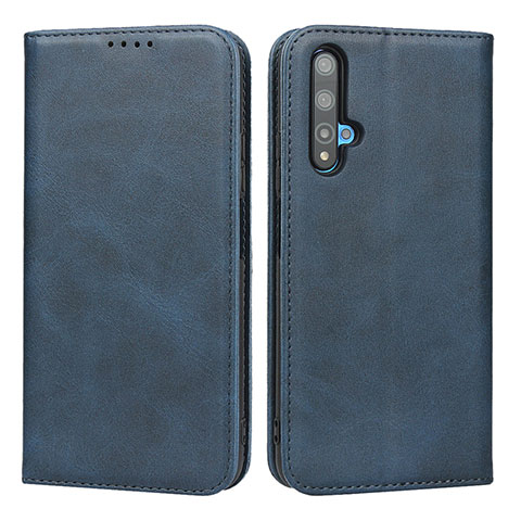 Funda de Cuero Cartera con Soporte Carcasa T10 para Huawei Nova 5T Azul