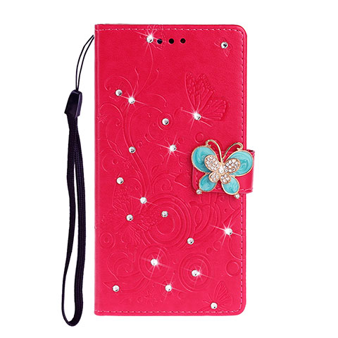 Funda de Cuero Cartera con Soporte Carcasa T10 para Huawei P40 Pro Rojo