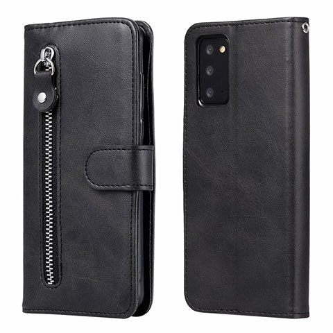 Funda de Cuero Cartera con Soporte Carcasa T10 para Samsung Galaxy Note 20 5G Negro