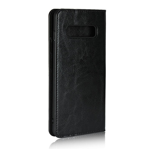 Funda de Cuero Cartera con Soporte Carcasa T10 para Samsung Galaxy S10 Plus Negro