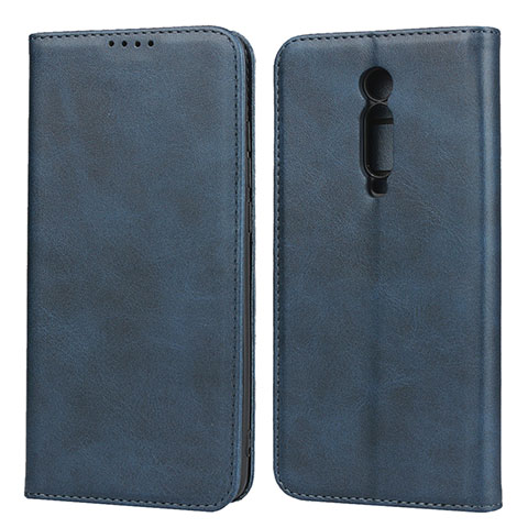 Funda de Cuero Cartera con Soporte Carcasa T10 para Xiaomi Mi 9T Azul