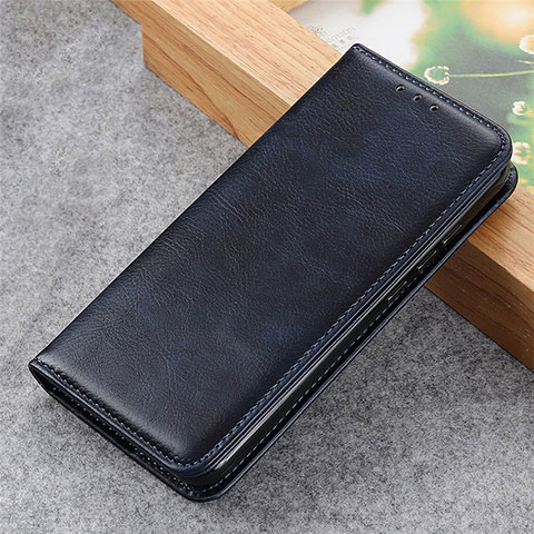 Funda de Cuero Cartera con Soporte Carcasa T10 para Xiaomi Poco M3 Azul Real