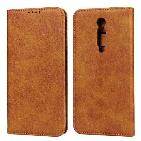 Funda de Cuero Cartera con Soporte Carcasa T10 para Xiaomi Redmi K20 Naranja