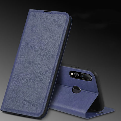 Funda de Cuero Cartera con Soporte Carcasa T11 para Huawei Honor 10i Azul