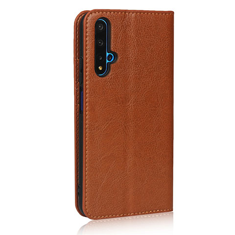 Funda de Cuero Cartera con Soporte Carcasa T11 para Huawei Honor 20 Naranja