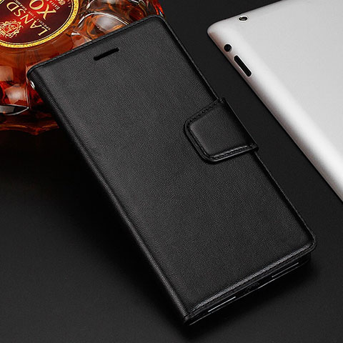 Funda de Cuero Cartera con Soporte Carcasa T11 para Huawei Mate 20 X 5G Negro