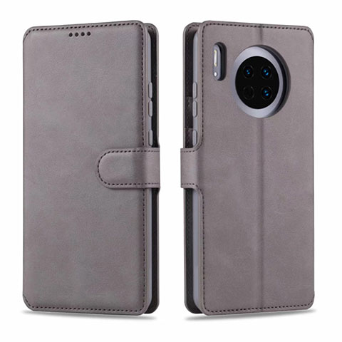 Funda de Cuero Cartera con Soporte Carcasa T11 para Huawei Mate 30 Gris