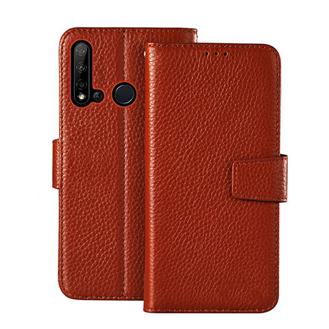 Funda de Cuero Cartera con Soporte Carcasa T11 para Huawei P20 Lite (2019) Marron