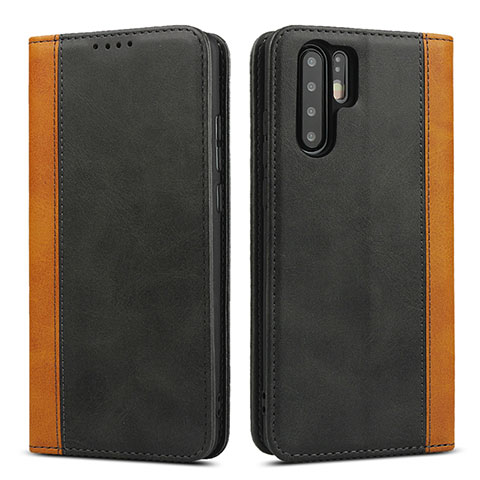 Funda de Cuero Cartera con Soporte Carcasa T11 para Huawei P30 Pro New Edition Negro