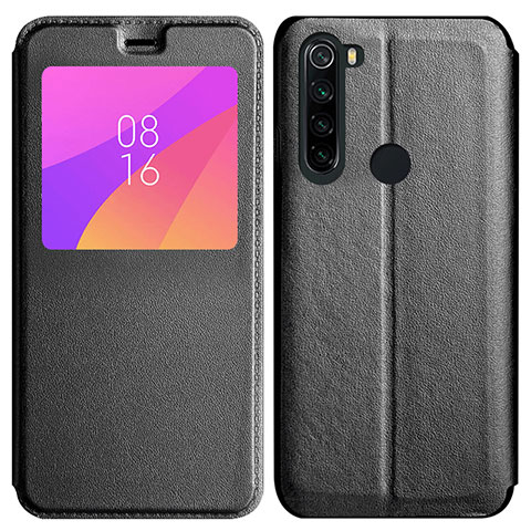 Funda de Cuero Cartera con Soporte Carcasa T11 para Xiaomi Redmi Note 8 (2021) Negro